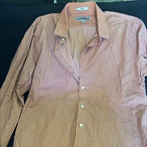 Express Red and White Striped Shirt